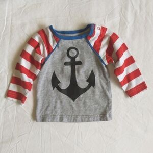 blade & rose nautical long sleeve shirt 3-6 months baby unisex